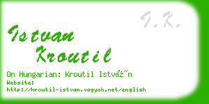 istvan kroutil business card